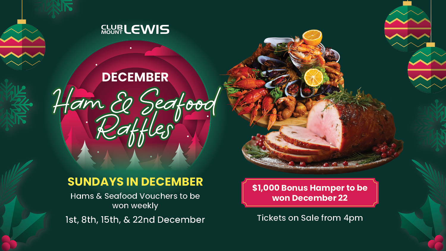 Dec Ham & Seafood Raffles - FB Cover - Club Mount Lewis