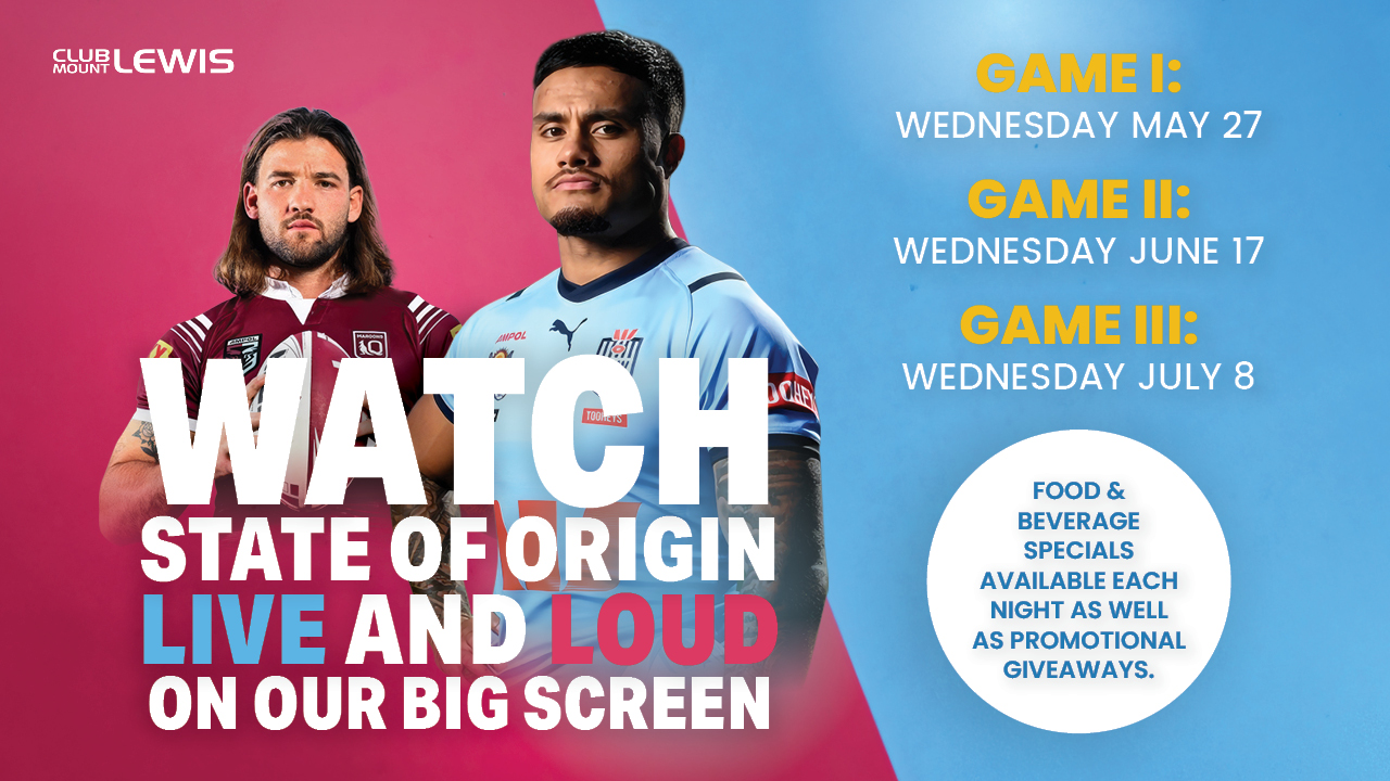 Watch State of Orgin Live and Loud on our Big Screen