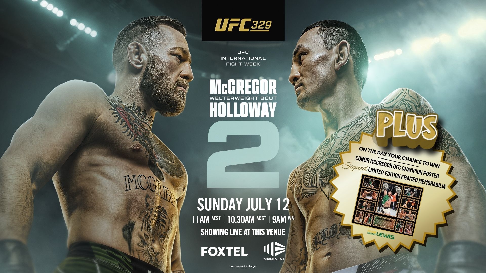 McGregor VS Holloway