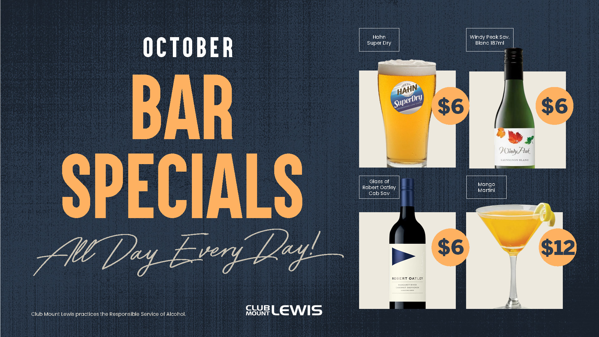 October Bar Specials